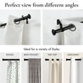 thumbnail image 2 of MERIVILLE 1-Inch Diameter Granville End Cap Single Window Treatment Curtain Rod, 48-Inch to 84-Inch, Black, 2 of 9