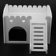 thumbnail image 2 of Castillo para animales pequeños Ideal para hámster Conejillo de indias Escondite para hámster mascota pequeña Blanco, 2 of 9