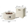 thumbnail image 4 of VENTOPYR 40,000 BTU Outdoor Camping Bonfire 28-inch Round Propane Fire Pit Table Set with Stainless steel, 4 of 8
