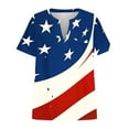 thumbnail image 5 of Fartey 4th of July Shirts for Women Plus Size Patriotic Red White and Blue Graphic Tshirts Loose Casual Summer Short Sleeve Crewneck Blouses 2025 Multicolor XXXXXL, 5 of 6