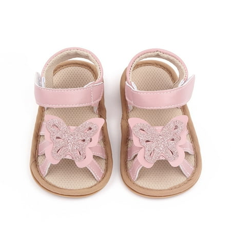 

Cathalem Toddler Outdoor Sandals Infant Girls Open Toe Shoes First Walkers Shoes Summer Toddler Paillette Sandal for Girls Pink 6 Months