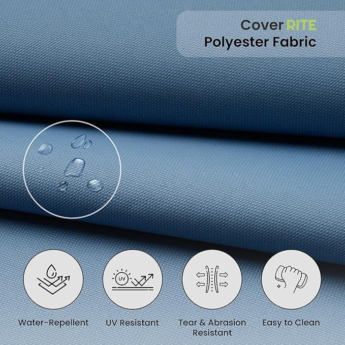Covers & All Outdoor Deep Seat Cushion for Patio Furniture, 22 x 24 x 5 Inch High-Density Foam Patio Chair Cushion with Water-Repellent & UV-Resistant, Tear-Resistant Seat & Back Cushion Set of 1