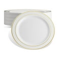 thumbnail image 3 of Host & Porter Gold Rim Plastic Dessert Plates, 6", 10 Count, 3 of 3