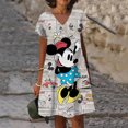thumbnail image 3 of Vestido elegante de lujo de Mickey para mujer, vestido informal, falda corta, vestido Y2K de Disney Mickey Mouse para mujer, camisa de cuello en V para mujer, vestido coreano, 3 of 5