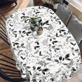 thumbnail image 6 of Oval Tablecloth -54x72 Inch,Retro Mid-Century Modern Tablecloth Simple Geometric Table Cover Understated Decoration, Black and White Tablecloth Suitable for Home, Kitchen, 6 of 6
