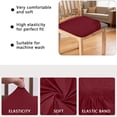 thumbnail image 3 of Stretch Dining Chair Seat Covers Set of 1, Polyester Fabric Kitchen Chair Covers, Universal Fit Slipcovers for Dining Room Hotel Restaurant Chairs and Home Kitchen Furniture (18*18 Inch), 3 of 4