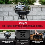 Char-Griller 22 inch Kettle Grill | Charcoal Grill | Black Portable Outdoor BBQ Grill with Lid