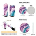 thumbnail image 6 of Yuyamidu 15 Pack Colorful Marble Print Car Seat Cover Set Universal Car Carpet Mats Steering Wheel Cover Seat Belt Covers Coasters Handbrake Cover Set Auto Accessories, 6 of 6