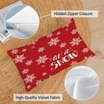thumbnail image 2 of Set of 4 Christmas Pillow Covers 12x20 Inch Merry Christmas Pillow Cases Velvet Christmas Throw Pillow Covers Red Xmas Holiday Outdoor Couch Sofa Cushion Covers (Lumbar), 2 of 6