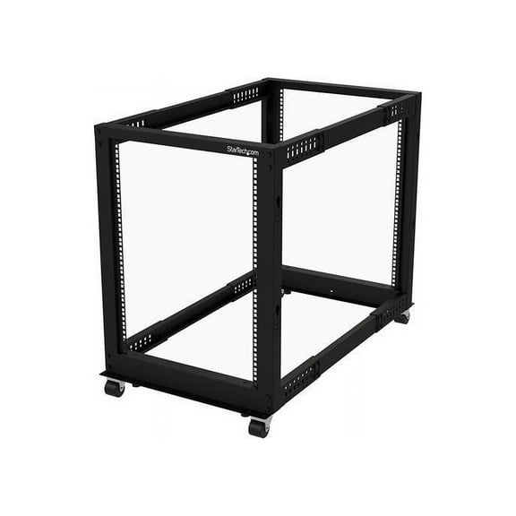 StarTech.com 15U 19" Open Frame Server Rack, 4 Post, Adjustable Depth 22 to 40", Mobile Network Equipment Rack, HP ProLiant ThinkServer