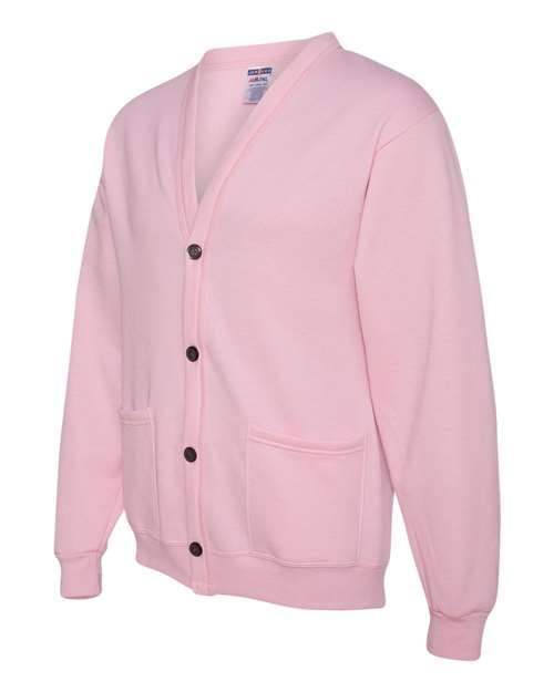 トップス JERZEES SWEAT CARDIGAN 1990s SWT2514 Jerzees NuBlend Fleece Adult Polyester Cardigan Sweatshirt