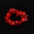 thumbnail image 1 of Nvzi Anillo natural hecho a mano, anillo elástico de grava natural irregular usado a mano (rojo oscuro), 1 of 5