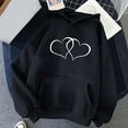 thumbnail image 2 of LEAVINGSUO Womens Plus Size Tops Long Sleeve Women's Winter Hoodie Sweatshirt Pullover Tops Long Sleeved Comfortable, 2 of 4