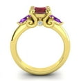 thumbnail image 4 of 2.50 Carat Stunning Round Shape Red Ruby & Amethyst Gemstone Bridal Ring for Ladies Solid 18K Yellow Gold Size 3.5 by Diamond-Capitals, 4 of 8