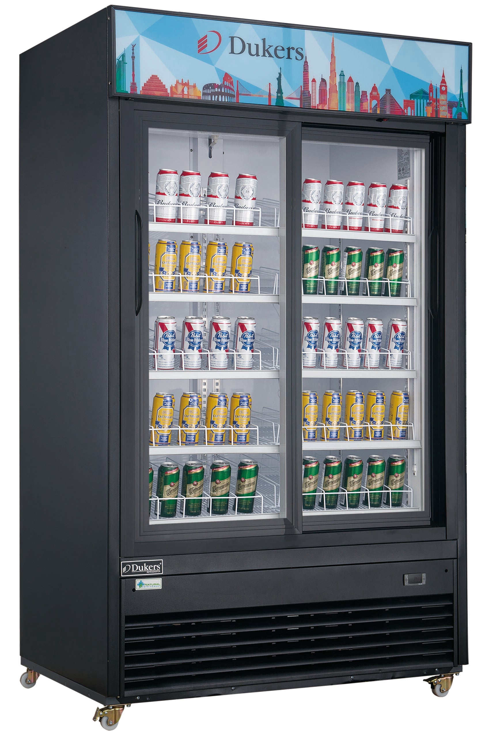 DSM-32SR Commercial Glass Sliding 2-Door Merchandiser Refrigerator