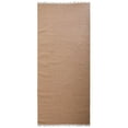 thumbnail image 3 of Rugsotic Carpets Eco-Friendly Woven Hand Woven Kilim Flat Weave Light Brown Solid Area Rug, 3'x13' Runner, Antimicrobial, 3 of 8