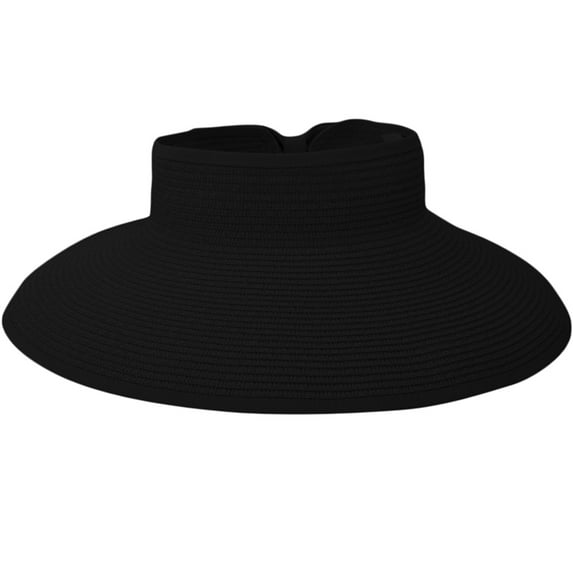 hirigin Women Sun Visor Hats Versatile UPF 50+ Shell Wide Brim Foldable Breathable Absorb Sweat Straw Hat Korean Style Beachwear