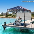 thumbnail image 3 of EAGLE PEAK Day Tripper 8x8ft Slant Leg Lightweight Compact Portable Canopy w/Backpack Easy One Person Set-up Folding Shelter 6 x 6 Top and 8 x 8 Base (American Flag), 3 of 10
