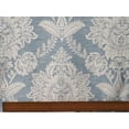 thumbnail image 2 of Fabric Mart Direct Ivory, Teal Blue Viscose Linen Fabric By The Yard, 55 inches or 140 cm width, 1 Yard Ivory Linen Fabric, Damask, Upholstery Drapery Curtain Wholesale Fabric, Window Treatment, 2 of 5