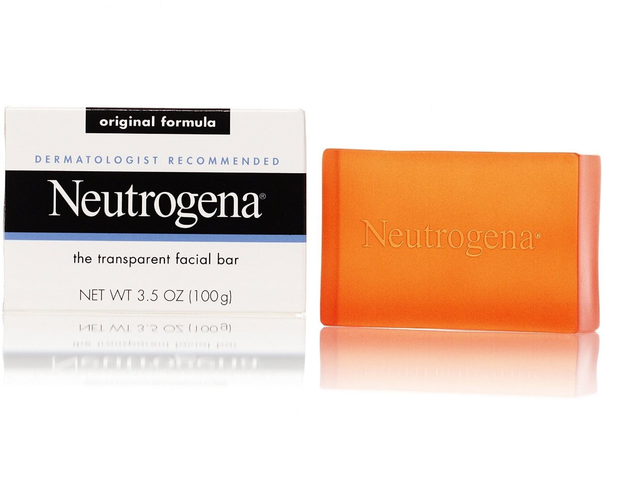 3 Pack Neutrogena The Transparent Facial Bar Original Formula, 3.50