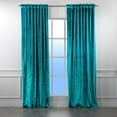 thumbnail image 6 of 3S Brother's Azure Extra Long Shiny Velvet Curtains Luxury Colors Light Blocking Hang Back Tab & Rod Pocket 1 Panel Curtain 5-30 Ft Home Décor Custom Made Drapes -Made in Turkey(52"W X 252"L), 6 of 6