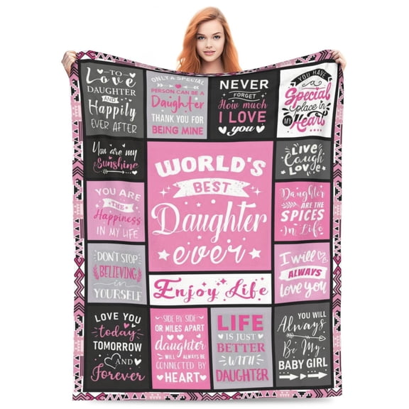 Daughter Christmas Birthday Gifts from Mom Dad - Christmas Blanket Gifts for Daughter - Valentines Mothers Day Graduation Birthday Presents for Daughters Adult