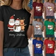 thumbnail image 4 of larppty Women's Christmas Fresh Graphic Seasonal Fall Family Tee (Pink, XXL), 4 of 7