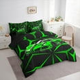 thumbnail image 3 of jejeloiu Boy Extreme Sport Twin Bedding Sets 7-Piece,Geometrical Aesthetic Art Bedding Comforter Set,Green Black Sheet Sets For Children,Super Cozy Room Decor Reversible, 3 of 8