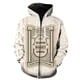 thumbnail image 1 of Sudadera con capucha y cremallera para hombre, estilo europeo y americano, con estampado 3D, estilo hip hop, para adolescentes, estilo Harajuku, de gran tamaño y divertido., 1 of 6