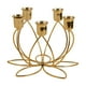 thumbnail image 2 of Candelabro de metal, candelabro cónico, adorno para candelabro, elegante candelabro para oficina, boda, fiesta, dormitorio, eventos Para 5 velas, 2 of 9
