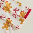 thumbnail image 6 of Cjfdfy Newborn Baby Girl Boy Christmas Footed Romper Christmas Tree Gingerbread Ribbed Knit Long Sleeve Footed Jumpsuit Headband Infant Cute My First Christmas Fall Winter Outfit  0-9M, 6 of 8