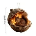thumbnail image 2 of Hxlamzoo 2D Forest Animal Acorn Ornaments - Handcrafted Natural Tone Decor with Sleeping Fox, Owl, Bunny for Christmas Tree, Home Decor, Holiday Gift for Nature Lovers (Squirrel), 2 of 5