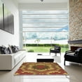 thumbnail image 7 of Ahgly Company Machine Washable Indoor Rectangle Transitional Orange Gold Area Rugs, 5' x 7', 7 of 7