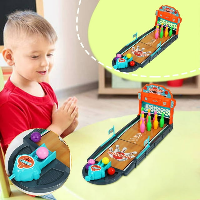 Prix Réduit! Aqestyerly Jeu de Société Jouets d'Intelligence Bowling pour Enfants Petits Jouets Catapulte Mini Jeu de Tir de Bureau Éducatif Focus Interaction Parent-Enfant Jouets Éducatifs Liquidation