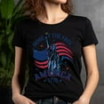 thumbnail image 5 of Home of the Free America 1776 Shirt | Patriotic Statue of Liberty Tee USA , Aqua, L, 5 of 6
