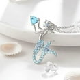 thumbnail image 6 of The Little Mermaid Rhinestone Crystal Pendant Necklace Birthday Jewelry Gifts for Women, Mom and Best Friend, Anniversary, Valentines Day and Holiday Gifts, 6 of 8