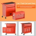 thumbnail image 4 of Aukfa Tool Chest, 2in1 Steel Rolling Tool Box & Cabinet On Wheels for Garage, 8-Drawer, Red, 4 of 23