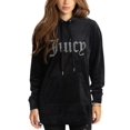 thumbnail image 1 of Juicy Couture Womens Embellished Oversized Hoodie, Black/S, 1 of 9