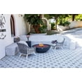 thumbnail image 4 of Sol Living Rose Bowl Natural Gas Fire Pit for Outside Outdoor Firepit Table Firepit Concrete Fire Table Patio Heater Fireplace Lava Rock 60,000 BTUs - Dark Grey, 48 x 48 Inches, 4 of 9