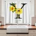 thumbnail image 2 of Ambesonne Letter Y Kitchen Curtains, Yellow Bells Capital Y, 55"x39", Yellow Green Black, 2 of 3