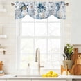 thumbnail image 3 of Blue Turtle Coastal Tie Up Valance Curtains for Windows, Kitchen Curtains Window Treatments, Octopus Summer Beach Coral Starfish Seahorse Short Window Valances for Bedroom Bathroom Cafe 42"x12", 3 of 8