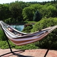 thumbnail image 4 of Sunnydaze Double Brazilian Cotton Hammock for Outside - 450-Pound Capacity Outdoor Hammock - Calming Desert, 4 of 6