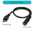 thumbnail image 3 of Mini USB To 3.5mm Female Auditory Cable 30CM-400CM For Microphones Adapter Cord Various Length Option Auditory Wire, 3 of 4