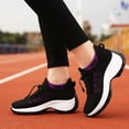 thumbnail image 3 of GLYGML Knit Platform Walking Shoes, Breathable Slip-On Wedge Sneakers, Non-Slip Cushioned Orthopedic Shoes for Daily Wear, 3 of 5