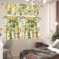 thumbnail image 2 of Lemon Print 3 Piece Kitchen Curtains and Valances Set Farmhouse Washable Rod Pocket Kitchen Curtain Set 24 Inches, Kitchen Window Curtains Set European Style Curtains for Cafe, 2 of 5