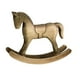 thumbnail image 3 of Caballito de madera, escultura decorativa, versátil, artesanal, ligera y artística Amarillo, 3 of 9