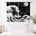 thumbnail image 5 of Astronauts Curtains,Black White Outer Space Astronaut Universe Galaxy Planets Funny Kids Boys Nursery Bedroom Living Room Window Treatments Drapes 2 Panel Set 2 Panels,55X39 Inch, 5 of 5