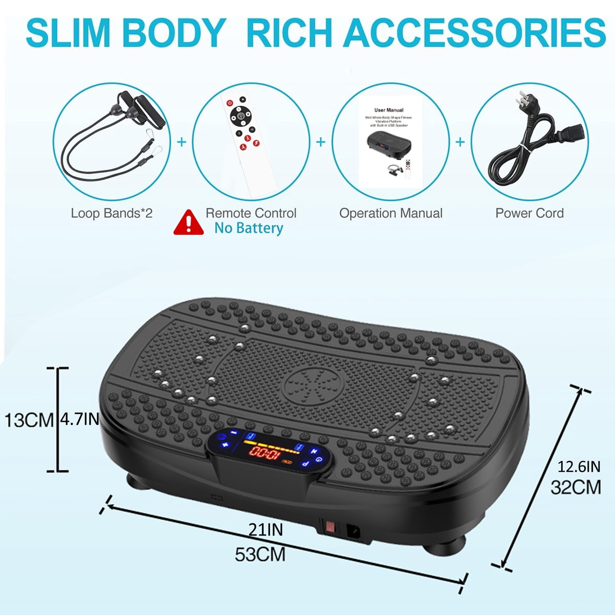 SAYGOGO Vibration Plate Fitness Platform, Adjustable Speed, Sturdy Base
