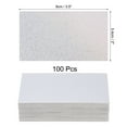 thumbnail image 2 of Uxcell 100 Business Card Stock 3.5" x 2" Blank Business Cards for Laser Printer Small Message Card Graffiti Scrapbooking DIY Thanks Cards, Fine Sand Silver, 2 of 6