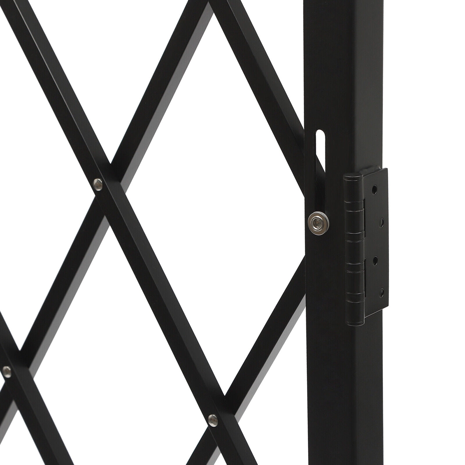 TFCFL Single Folding Security Gate Wall Mount ‎Expandable Folding Door Gate Iron Black 4.27' H x 36.6"/ 5.45'/ 5.91' W